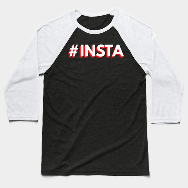 #insta insta red Baseball T-Shirt by FromBerlinGift